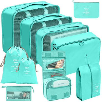 7/8/9/10 Pcs Set Travel Storage Bags Suitcase مجموعة تنظيم حقيبة السفر