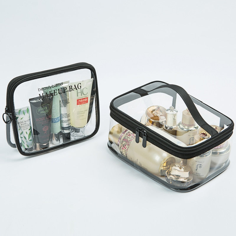 Transparent  Bags For Toiletries Storage حقائب مستحضرات التجميل